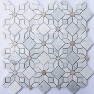 Мозаика Orro Mosaic Stone Camomile (Oriental Whtie+AnticGold) Pol. 30.5x30.5 Мозаика Orro Mosaic Stone Camomile (Oriental Whtie+AnticGold) Pol. 30.5x30.5