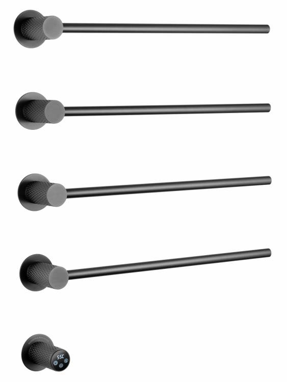 Полотенцесушитель электрический Wonzon & Woghand WW-A354-GM встраиваемый, Темный графит