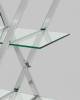 Стеллаж Stool Group Гейт EDCS-006 стекло, сталь серебро 120x30x176 фото 5