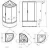 Душевая кабина AM.PM X-Joy W88C-401A-090WT 90x90, четверть круга, высокий поддон, профиль белый, стекло прозрачное фото 6