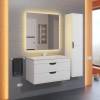Тумба с раковиной Uperwood Modul 393020560 подвесная, матовая, белая, графит, 80 см фото 10