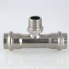 Тройник VALTEC из нержавеющей стали, наружная резьба 22 x 3/4 фото 3