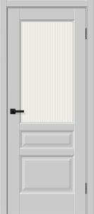 Межкомнатная дверь Bravo Неоклассик-35 полотно Grey Silk, стекло Magic Moru 600x2000
