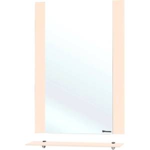 Зеркало Bellezza Рокко 70 бежевое, с полкой