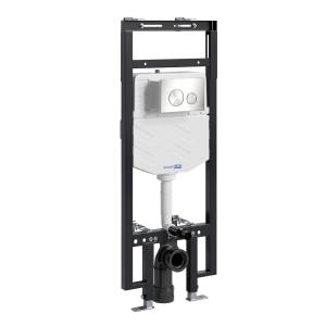 Система инсталляции для унитазов Wasserkraft Dinkel 58TLT.010.ME.BN02 клавиша никель