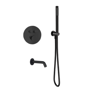 Душевой комплект AQUAme AQM8407MB черный матовый