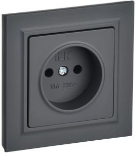 Розетка 1-местная IEK Brite BR-R10-10-K53-F графит