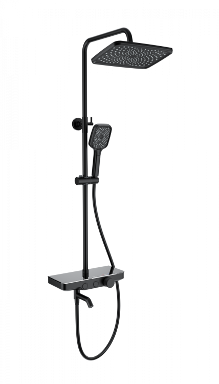 Душевая стойка Wonzon & Woghand WW-B3099-A-MB с термостатом, черный