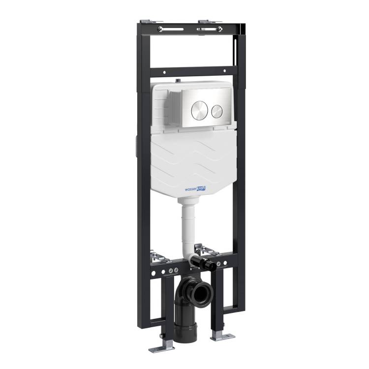 Система инсталляции для унитазов Wasserkraft Dinkel 58TLT.010.ME.BN02 клавиша никель