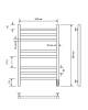 Полотенцесушитель электрический Comfysan Pioli-K 014308 EC-8 80/50 белый матовый фото 2