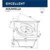 Акриловая ванна Excellent Aquarella 150x100 (правая) "ULTRA" (бронза) фото 3