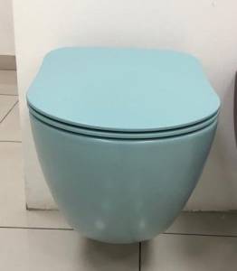 Унитаз подвесной Creavit Free FE322-11NY00E-0000 безободковый, ментол матовый