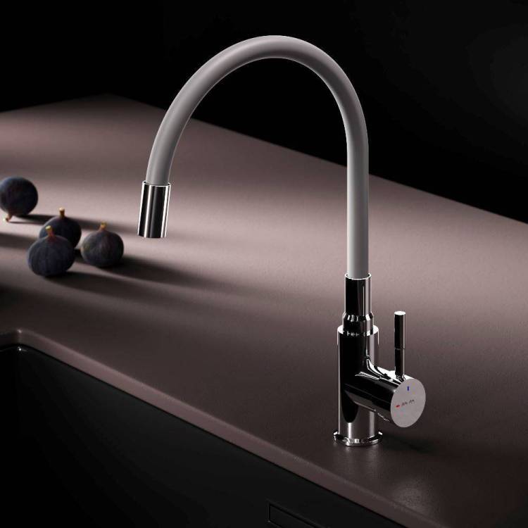 Смеситель для кухни Am.Pm X-Joy S F85B07605 хром, серый, с гибким изливом