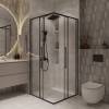 Душевой уголок Niagara Nova NG-6824-34 BLACK 100x100, квадратный, черный
