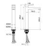 Смеситель для раковины Wonzon & Woghand WW-88019068-CR высокий, хром фото 6