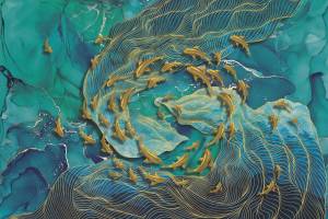 Фреска Ortograf Artline 34560 Goldfish Филиграна FM-F
