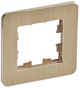 Рамка 1-постовая IEK Brite BR-M12-M-21-K37 шампань