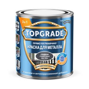 Краска для металла прямо на ржавчину Topgrade глянцевая RAL 7024 графитовая 0.25 л