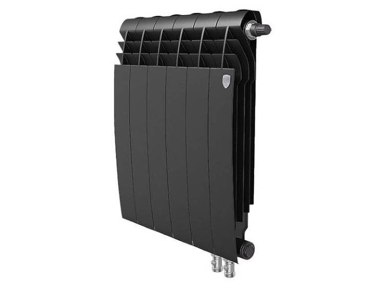Биметаллический секционный радиатор отопления Royal Thermo Biliner 500 / V Noir Sable / 6 секций