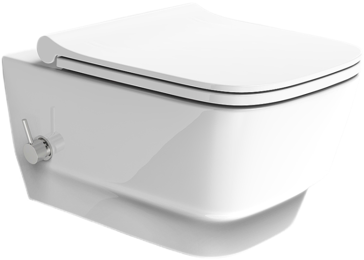 Чаша для унитаза Boheme Bello 971-2-W с функцией биде, белый