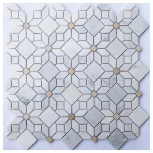 Мозаика Orro Mosaic Stone Camomile Oriental Whtie + Anticgold Pol. 30.5x30.5