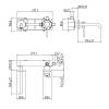 Смеситель для раковины Gattoni Circle two 9135/91C0 встраиваемый на 2 отверстия, излив 215 мм, с GBOX, Хром фото 2