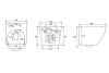 Комплект Abber Bequem AC1100T-AC0105-AC0120RG унитаз подвесной, безободковый, сиденье микролифт, белый, кнопка золото розовое фото 3