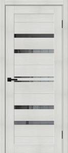 Межкомнатная дверь Остекленная Mr. Wood Браво-30 153-7602 Полотоно Bianco Melinga, Стекло Mirox Grey 2000х600