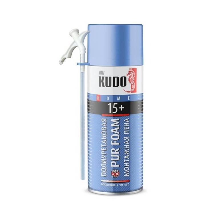 Пена полиуретановая монтажная KUDO Home 15+ бытовая всесезонная 0.52 л