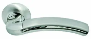 Дверная ручка Morelli MH-02 MH-02 SN/СP (Белый никель/хром)