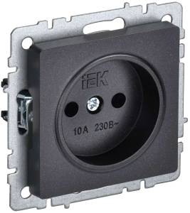 Розетка 1-местная IEK Brite BR-R10-10-K02 черный