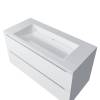 Раковина Uperwood Infinity RInfinity100wg0 без отверстия для смесителя, белая глянцевая, 100x45 фото 5