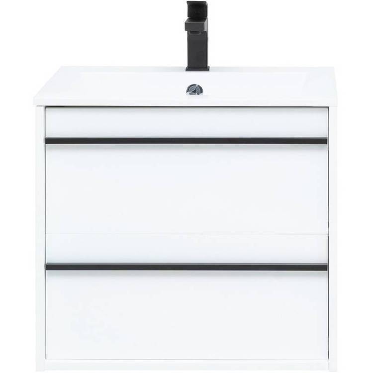 Тумба с раковиной Aquanet Lino 60 271943 подвесная, белый матовый