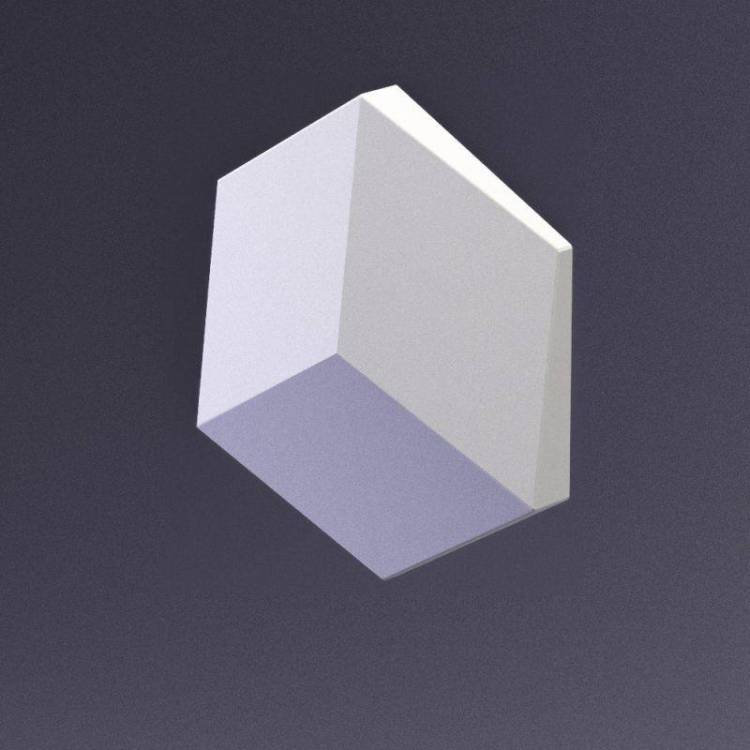 Дизайнерская панель Artpole E-0219 CUBE-solo PLATINUM МАТ 17.3x3.5x20