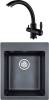 Комплект Paulmark Leer PM104249-BLM черный металлик + Смеситель Paulmark Essen Es213001-418 для кухонной мойки, черный металлик