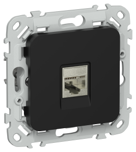 Розетка компьютерная RJ45 IEK Flite FI-K11-1-K02 черный