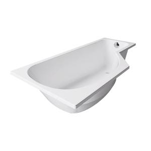 Ванна из искусственного камня Belux Вена ВВ-1600 с подставкой, белая глянцевая