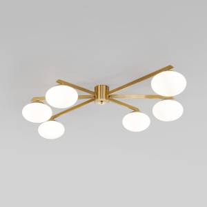 Потолочный светильник Eurosvet Opaline 70220/6 латунь Smart