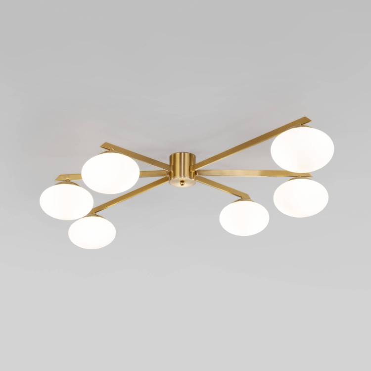 Потолочный светильник Eurosvet Opaline 70220/6 латунь Smart