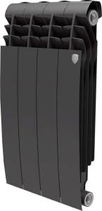 Радиатор биметаллический Royal Thermo BiLiner 500 4 секции, noir sable