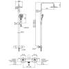 Душевая система Remer Elegance EQ32A8CPUFD25 хром, с термостатом фото 2