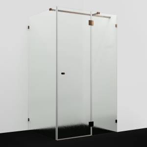 Душевой уголок Wasserkraft Paar 88H07R-TXG профиль глянцевое розовое золото, стекло текстурное, 120x90x200