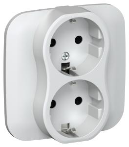 Розетка 2-местная с заземлением IEK Flite FI-R21A-16-K36 жемчуг