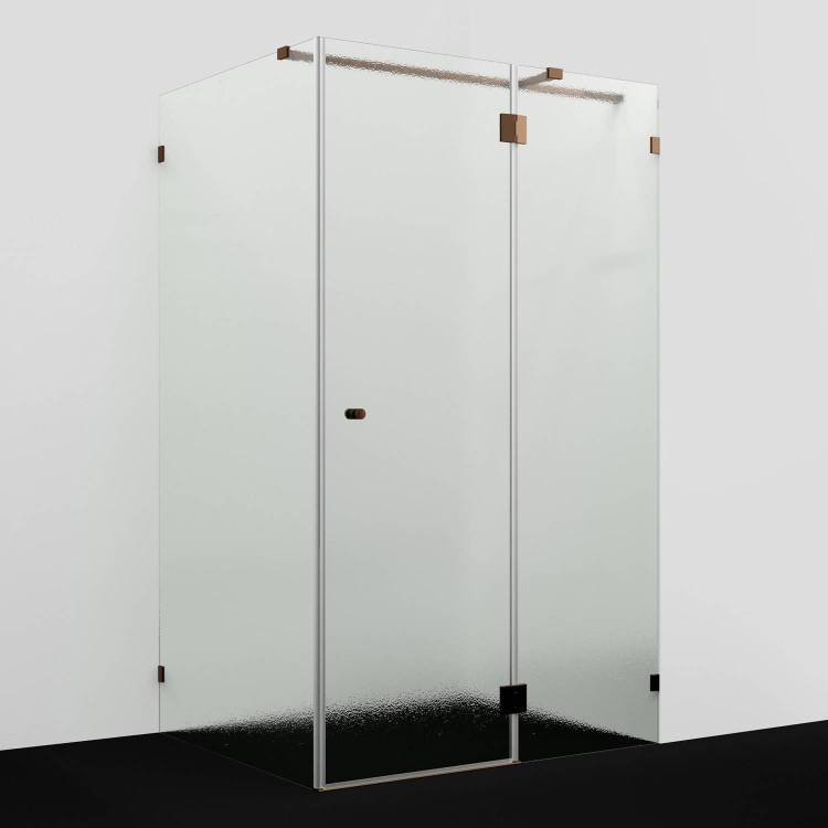 Душевой уголок Wasserkraft Paar 88H07R-TXG профиль глянцевое розовое золото, стекло текстурное, 120x90x200