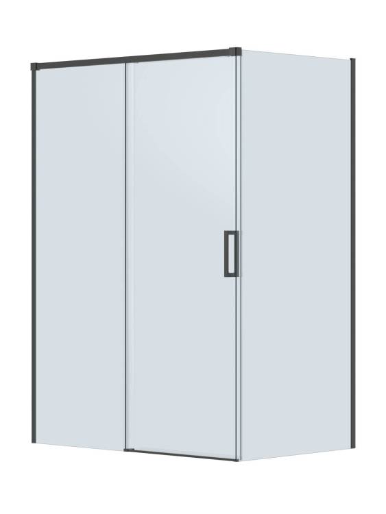 Душевой уголок Cezares PLANE-AH-1-140/80-C-GM профиль оружейная сталь, стекло прозрачное, 140x80x195