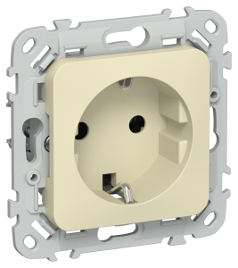 Розетка 1-местная с заземлением IEK Flite FI-R11-16-K87 навахо