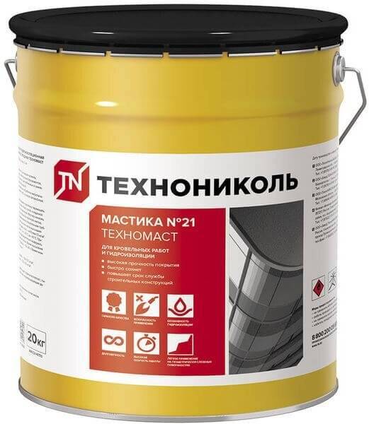 Мастика кровельная ТЕХНОНИКОЛЬ №21 Техномаст 20 кг
