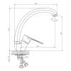 Смеситель для кухни Decoroom DR23 DR23021 одноручный с высоким повортным изливом Хром фото 2