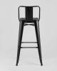 Набор из 6 барных стульев Stool Group Tolix YD-H765E-W LG-01 X6 черный глянцевый, темное дерево, со спинкой фото 7