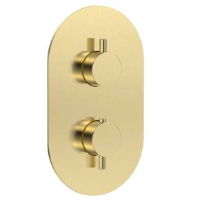 Термостатический смеситель AQUAme Siena AQM8806BG с внутренней частью, золото шлифованное